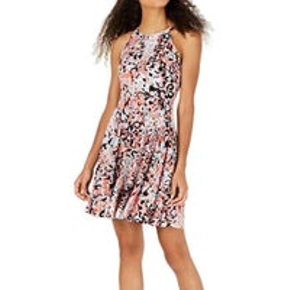 Bar III Sleeveless Pastel Floral Casual Mini Dress Women's Size M NWT Summer - Picture 1 of 10